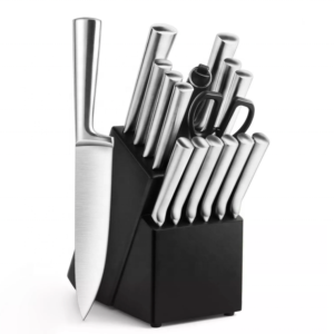 16-teiliges Küchenmesser-Set mit Hohlgriffen und Block