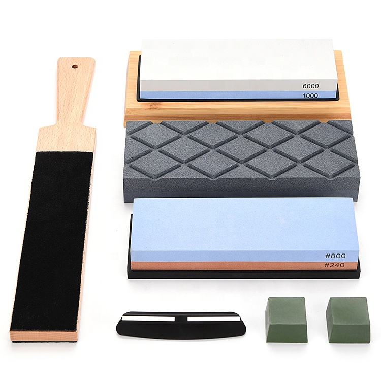 Schleifstein-Set 180 × 60 × 29 mm mit Winkelhilfe