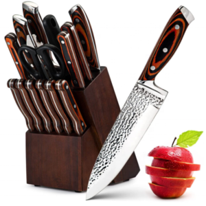 16-teiliges Küchenmesser-Set mit Koffer und Schärfer