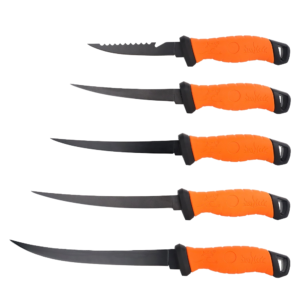 Fischfiletiermesser mit gebogener Edelstahlklinge