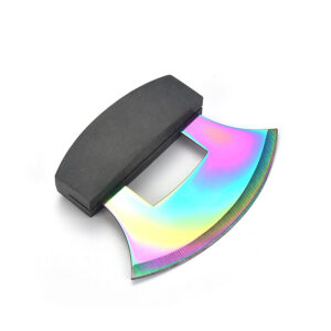ULU-Küchenmesser aus Edelstahl mit Holzgriff
