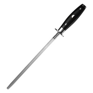 Wetzstahl 10 Zoll mit schwarzem G10-Griff
